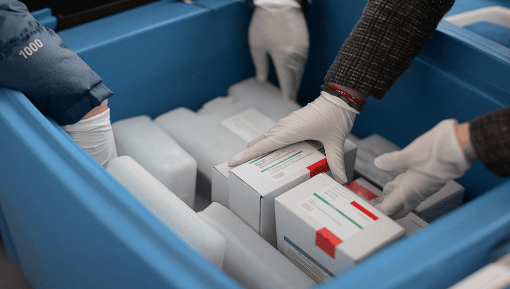 vaccines being transported