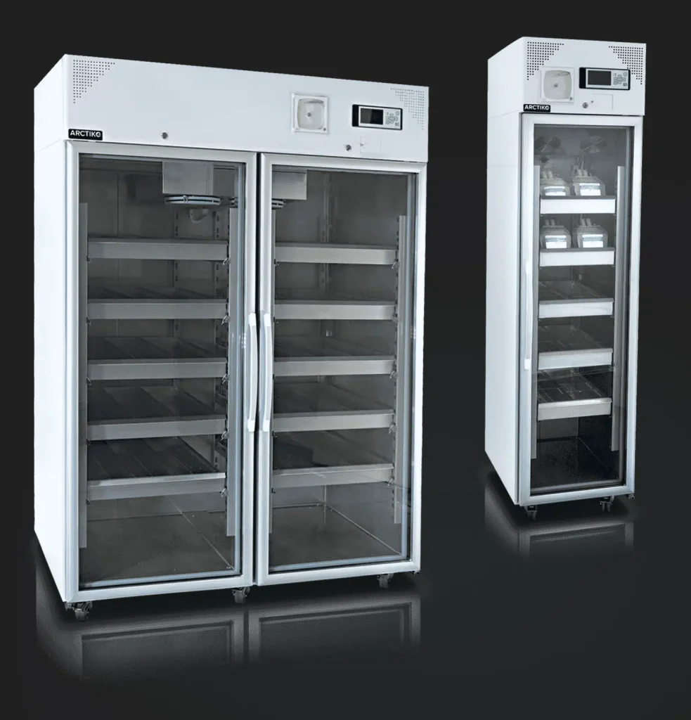 glass door medical fridge and freezer