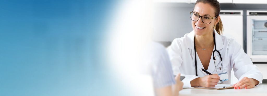 Hospial Cold Storage Sector Banner | Doctor with patient