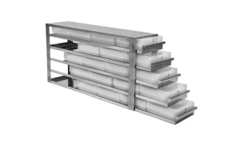 Strong stainless steel racks with drawers